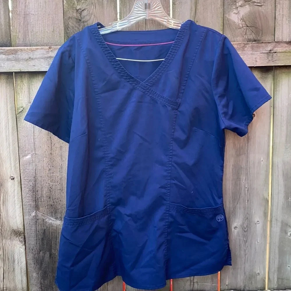 Blue scrub top sz. S